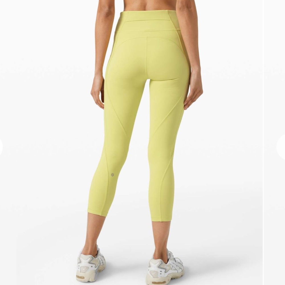 Lululemon‎ Time To Sweat Crop 23" Lemon Vibe Size 2